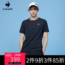 Lecac French Rooster neckline fashion jacquard sports round neck short sleeve T-shirt men