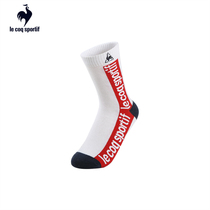 Lecac French Rooster striped letter design soft and comfortable casual high socks men and women