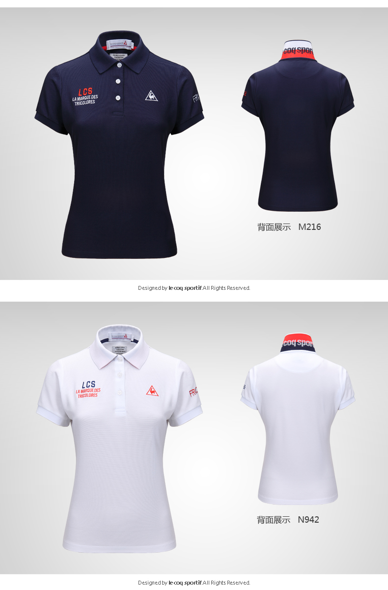 Áo sơ mi golf ngắn tay nữ golf Lecoqsportif Lecco CQGL262261 - Áo polo thể thao ao thun polo