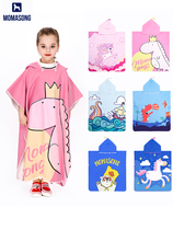 Monasong children bath towel cloak hooded boy middle and big child quick dry swimming bathrobe girl cloak beach towel