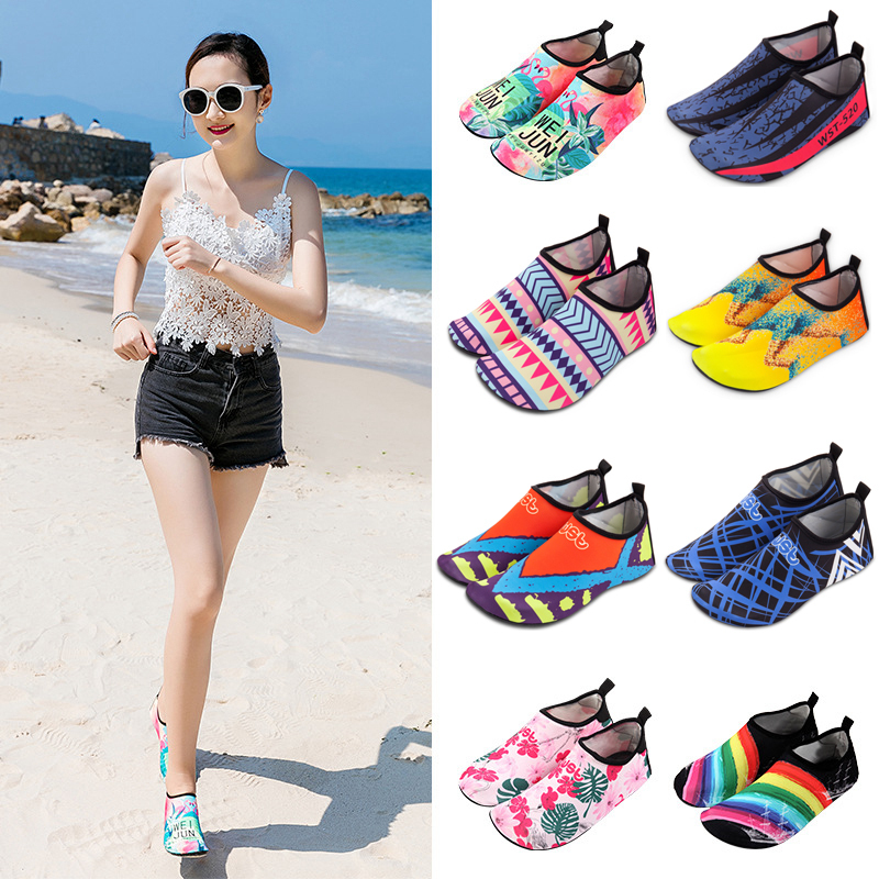 Beach Socks Diving Shoes Women Snorkeling Shoes Male Treadmill Swimming Barefoot Adult Couple Seaside Covered Water Yoga Soft Shoes