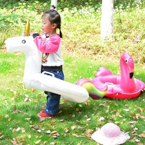 Childrens swimming ring unicorn seat cute Flamingo Swimming ring inflatable Mount baby floating ring infant seat