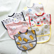 Japanese rice bag waterproof baby super soft Childrens saliva towel summer bib light and thin disposable rice bag baby bib