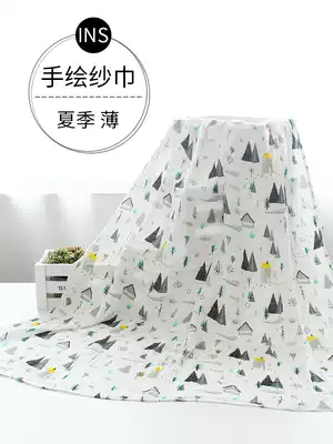 muslin baby towel double gauze bath towel newborn cloth swaddling baby cotton coat summer thin