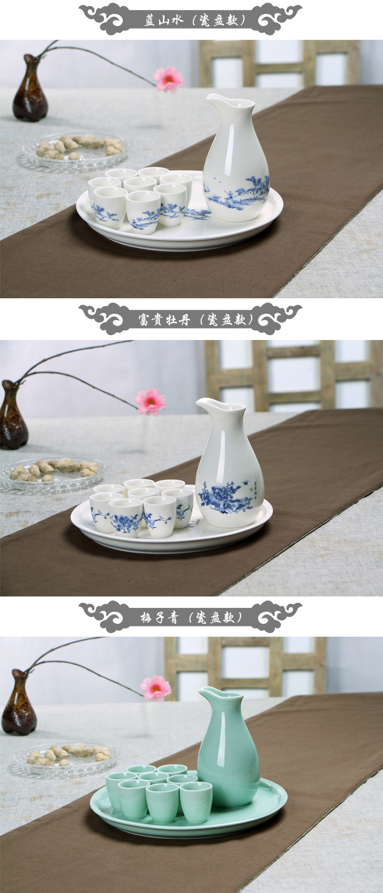 Bộ rượu bằng gốm mạ, bình hông, tách rượu màu vàng, ly rượu trắng, ly rượu, hầm rượu nhỏ, rượu sake ly uống rượu vang đỏ