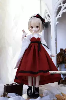 Tanuki{Misaki night midot long version midot burgundy}bjd 1 4 points MDD MSD Bear girl baby clothes and kimono dress