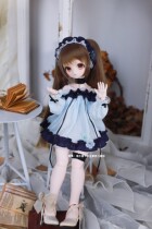 Beaver wood (peony tea light blue) sold out bjd 1 4 MDD SDM bear sister dress daily pajamas cute