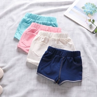 Quần short bé mùa hè quần bé mùa hè mỏng phần bé gái giả quần jean mặc cotton mỏng cho bé sơ sinh - Quần jean quần jean trẻ em giá rẻ