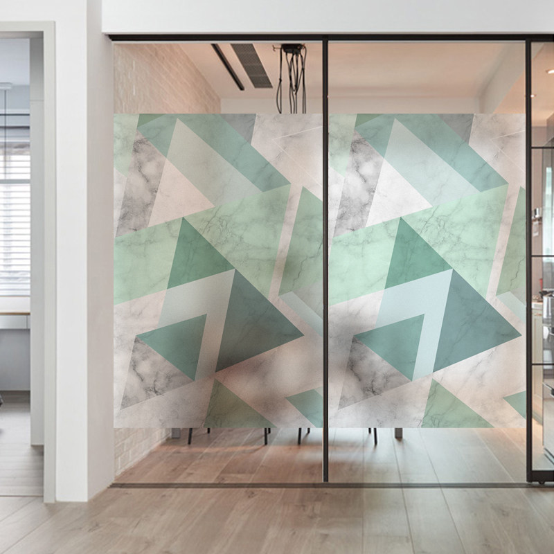 Gel-free electrostatic frosted film glass sticker light transmission opaque office bedroom window Balcony Kitchen Privacy