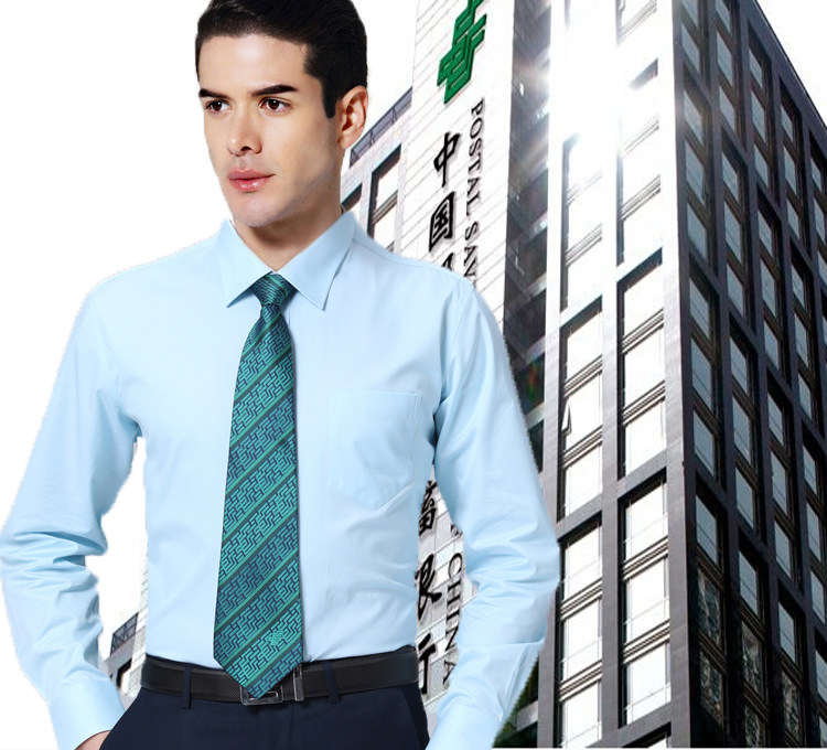 2021 New Post Office Shirt Men's Long Sleeve Workwear Shirt Short Sleeve China Post Express Business Office Workwear