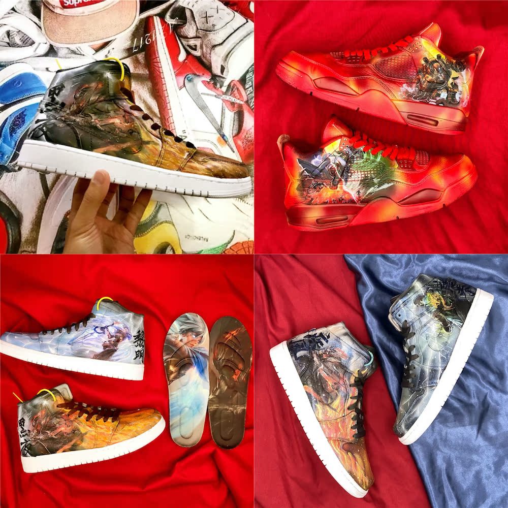 Pa Swift Sneakers Private Custom Diy Hero League LOL Kingmaker Glory Game Graffiti Hand Painted (without shoes