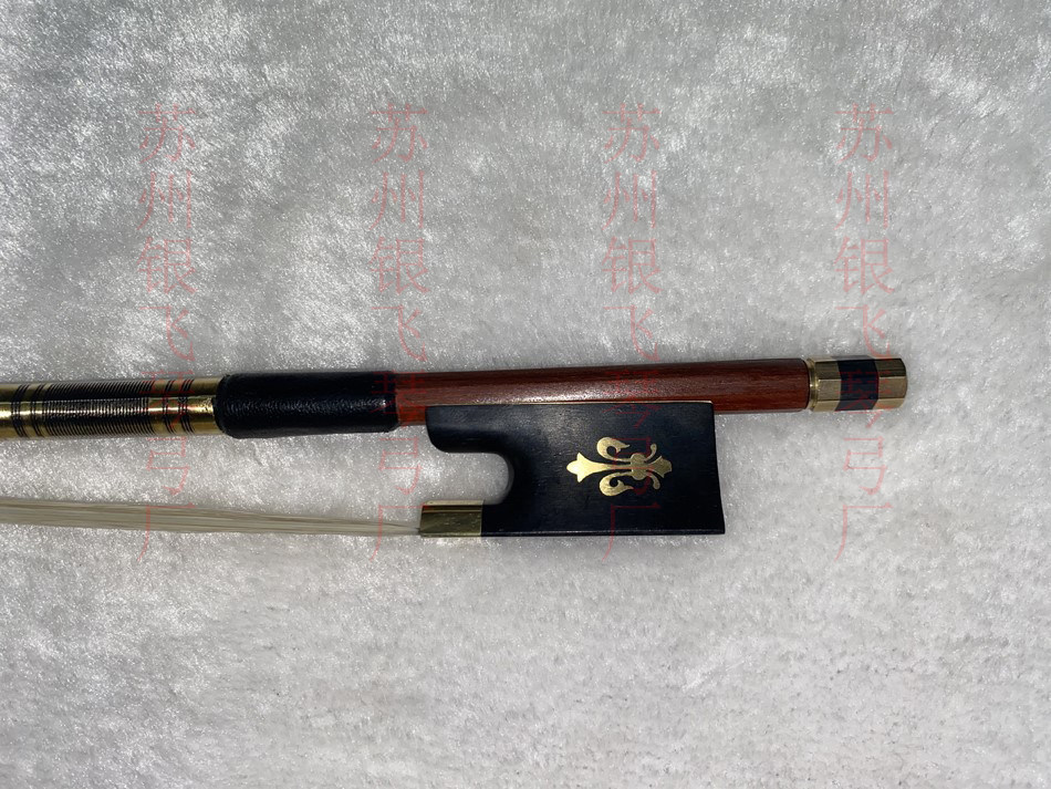 Brazilian wood violinist bow golden mullet tail bank violinist bow with pure horsetail playing level