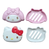 Daiso, Hello Kitty, hello kitty, японская милая розовая сушилка, мыло для умывания, мыльница