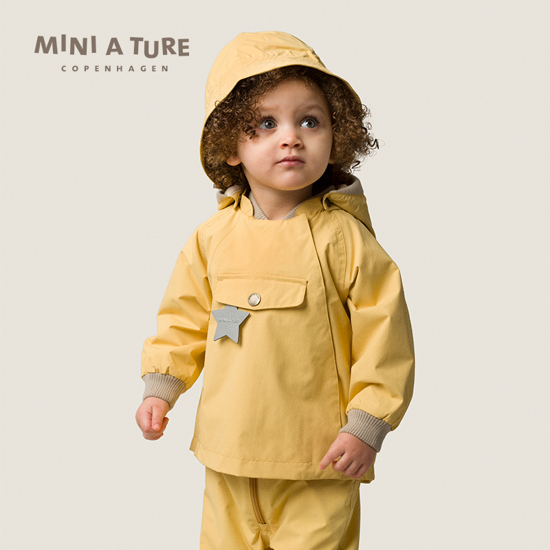 Danish mini a ture 2022 spring elf hat jacket windproof male and female child jacket jacket submachine clothes