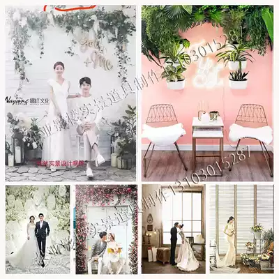 Exhibition new wedding dress real scene production 2020 studio photo props Real decoration photo studio photography props