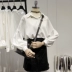 Áo sơ mi nữ tay dài 2018 mùa thu mới phiên bản Hàn Quốc của áo thả lỏng tay áo sọc dọc chic áo sơ mi thủy triều D89