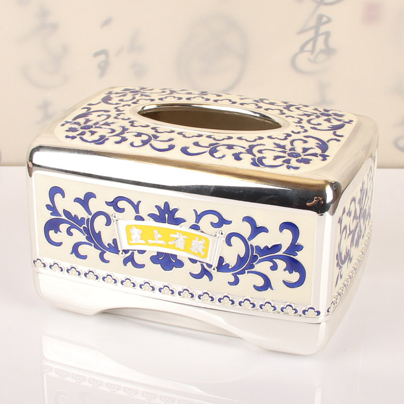 High-end imitation ancient paper towel box Chinese toilet paper box Home living room tea table napkin box retro upscale paper towel box