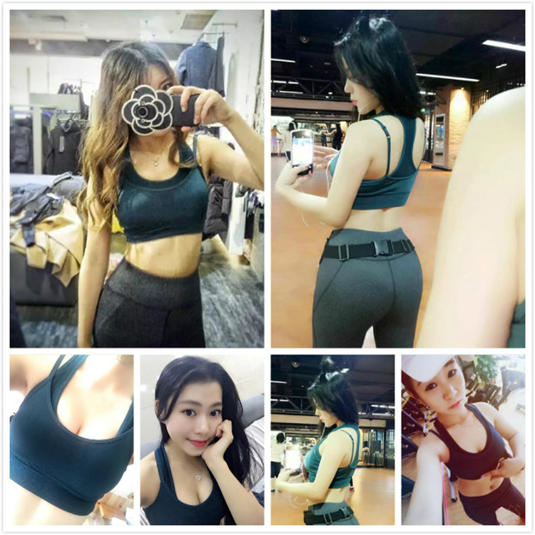 Làm đẹp trở lại đồ lót thể thao chạy tập hợp áo chống sốc tập thể dục áo ngực yoga nhanh khô áo ngực nhận được mùa hè sữa bra tập gym