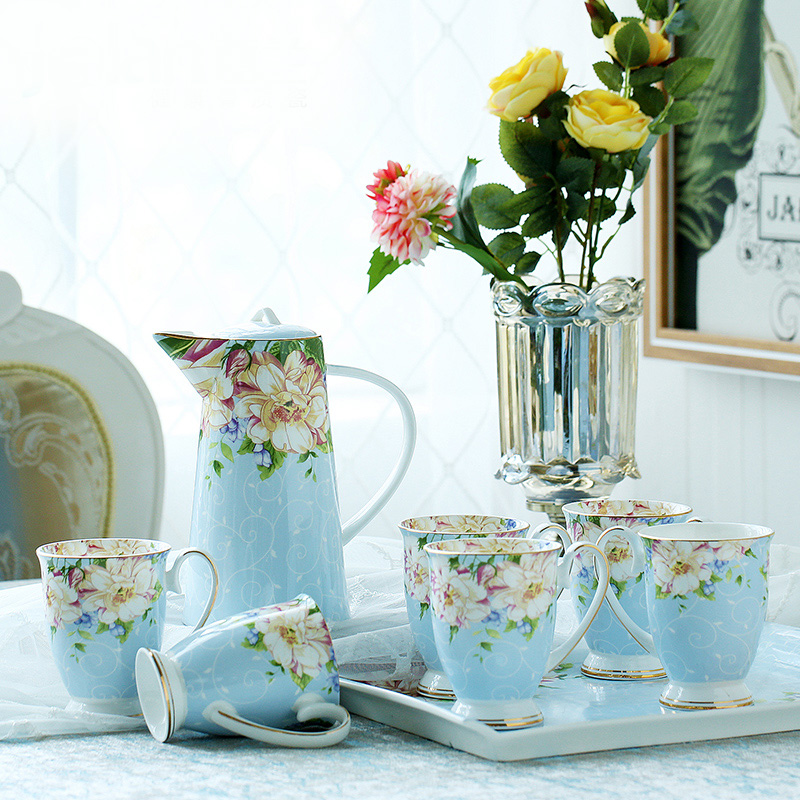 Garland ipads porcelain water with cold combination ultimately responds cup tea kettle creative gift set European household utensils