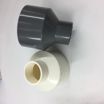 Isometric Size Head Grey 75 32 32 40 50 63 63 head PVCU Plastic heterodiameter resistant acid-base chemical connector