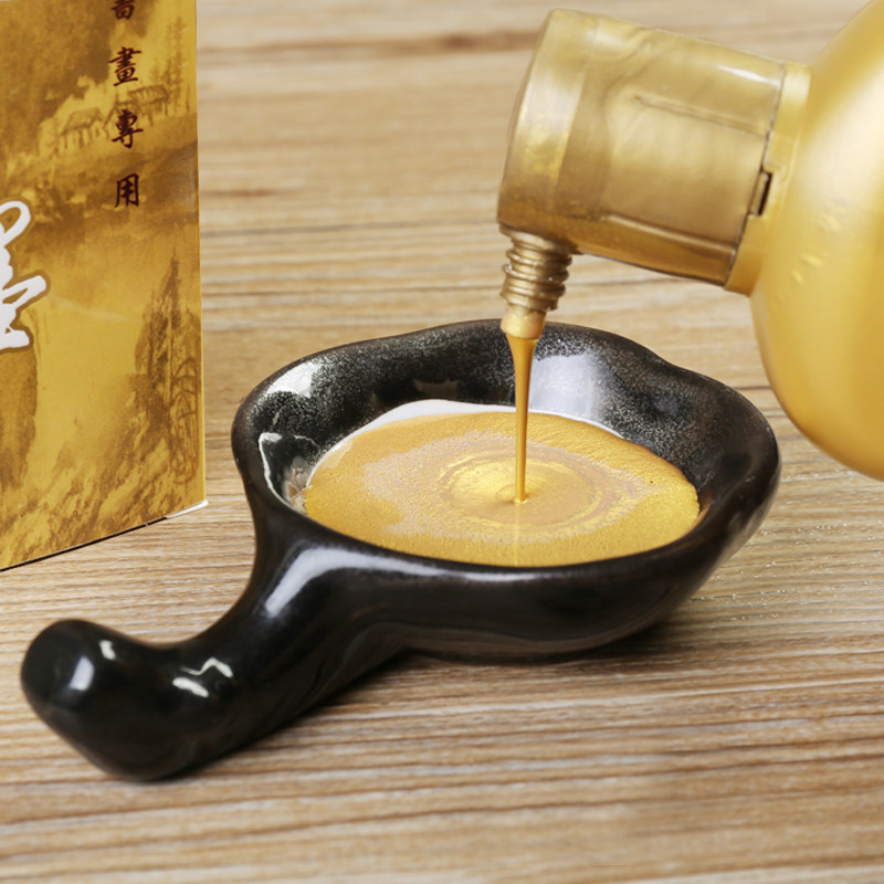 Qi Dasen gold ink gold ink to write Spring Festival couplets couplets color ink gold powder ink New Year greeting card with super