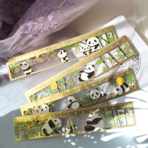 Panda Metal Hollow Bookmark Ruler Brass Ancient Student Bookmark