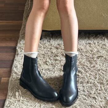First-grain cowhide short boots, flat soles, comfortable and versatile, pigskin