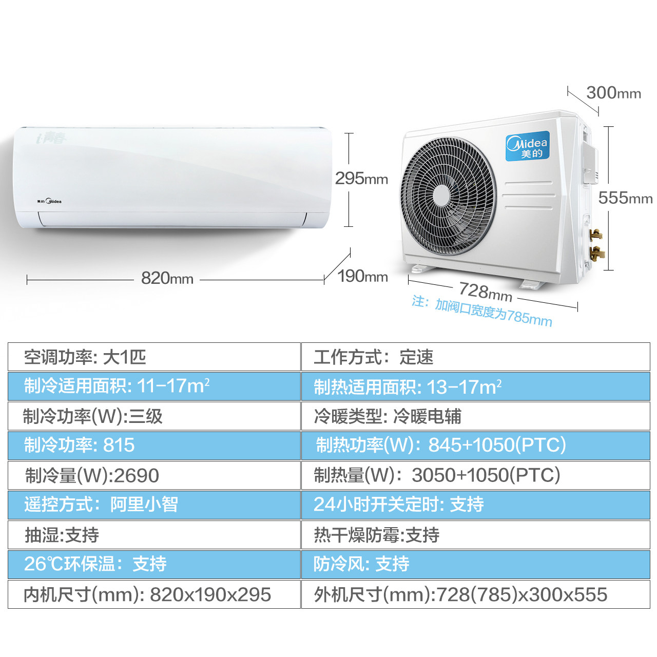 midea/���Ĵ�1ƥ�յ��һ�kfr26gw/wcbd3@