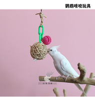 Parrot nibbling foraging toys fun parrot sepaw ball Xuanfeng peony tiger skin bird original toy