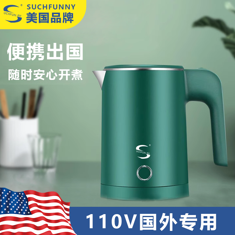 110v Volt Electric Kettle Travel Abroad American Japan Canada Portable Small Household Stainless Steel Burning Kettle-Taobao