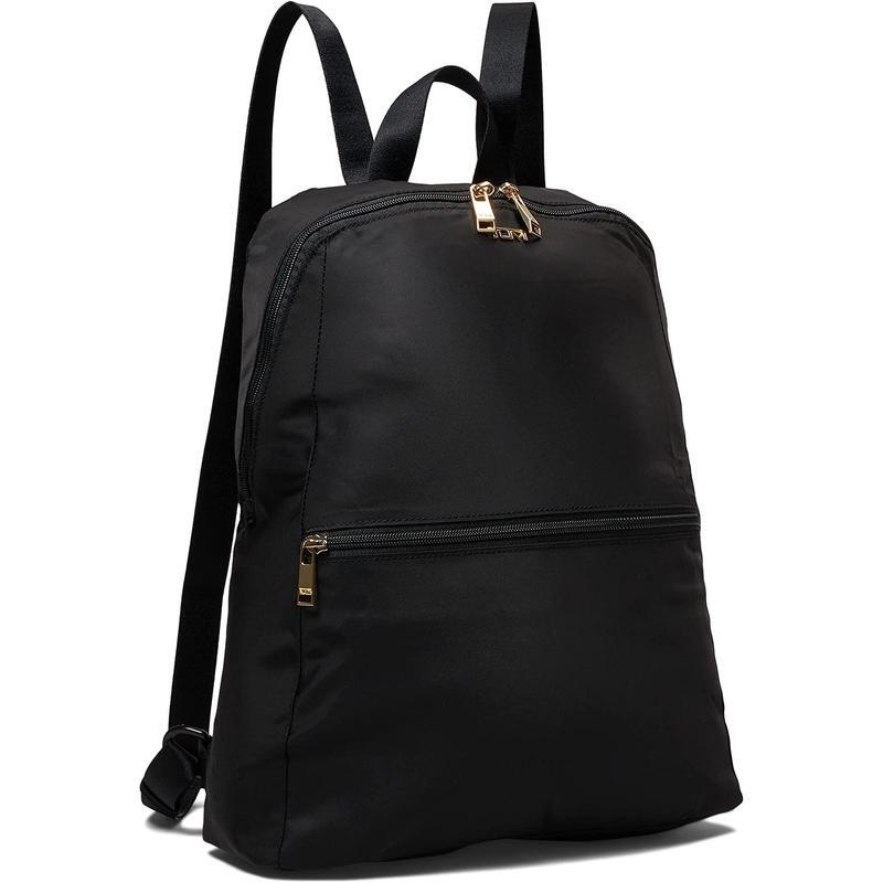 Tumi Men's Backpack with Lightweight Multi-Pocket Design, Customizable Embroidery, Black