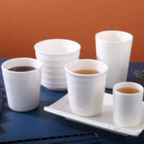 A5 melamine water cup White imitation porcelain tableware hotel restaurant commercial tea cup small portable Not Fragile