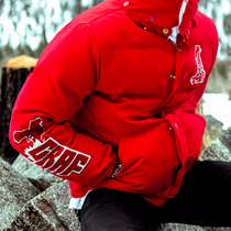 GRAF original brand resting deer full version lined with detachable hat down cotton big red winter padded jacket