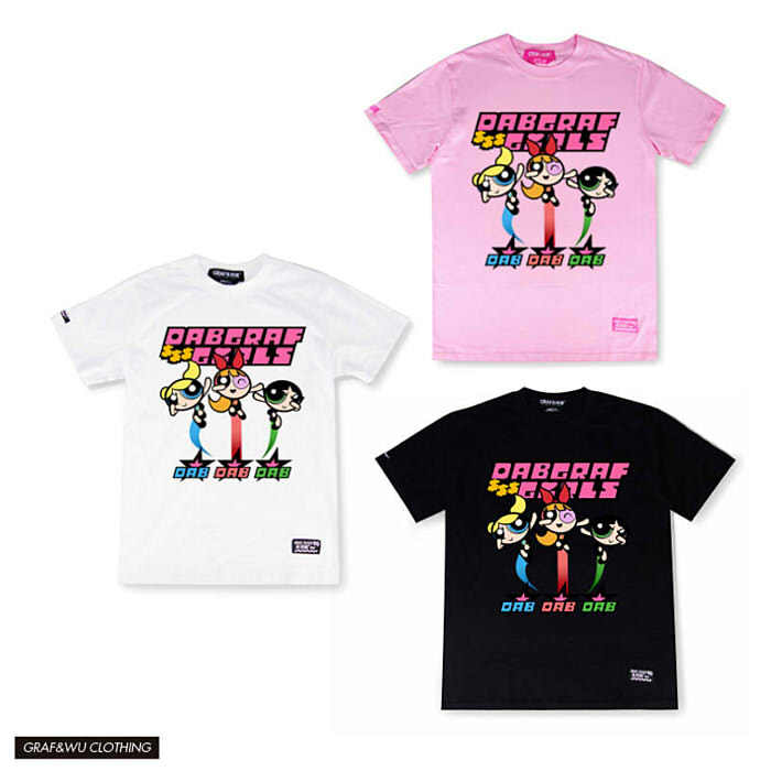 GRAF DabGirls 恶搞飞天小女警Dab Dab Dab超可爱三色T恤