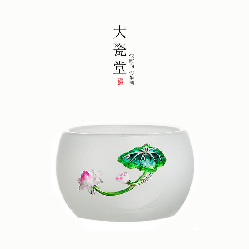 Great Porcelain Hall Jing Tai Blue Jade Porcelain Tasting Cup Gong Fu Tea With Ceramic Master Single Cup Day Style Creative Personal Tea Cup