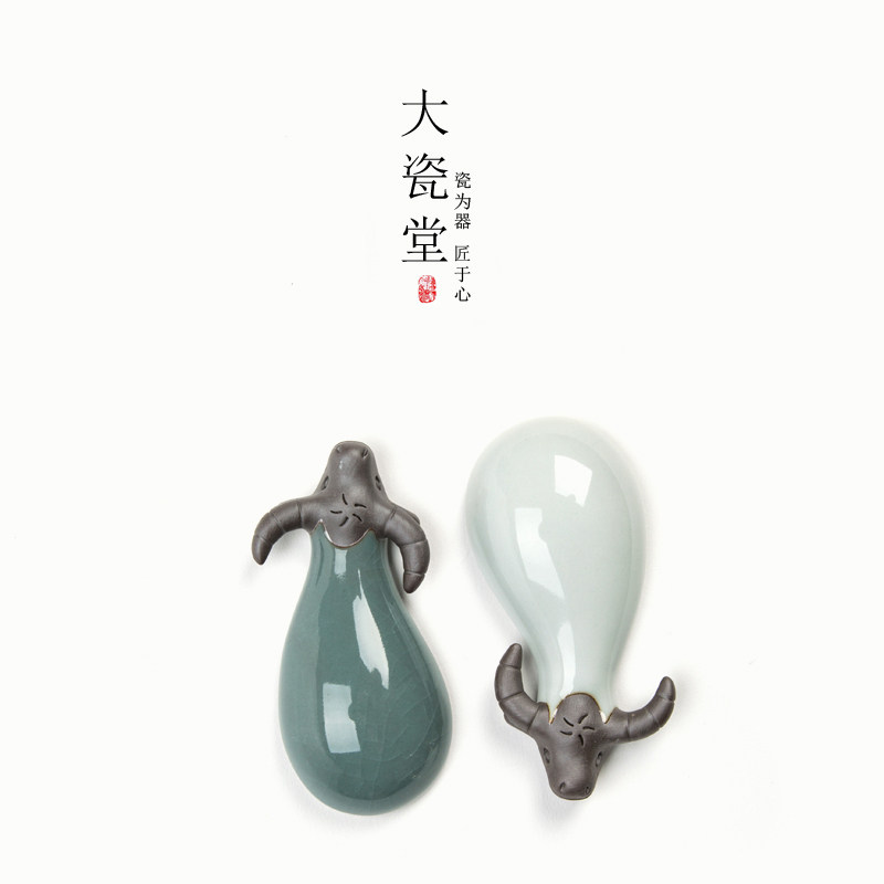 (Buy 2)Purple Sand Xiaoxiang Niu Tea Pet boutique creative ornaments open piece Ruyao Geyao ceramic small tea play