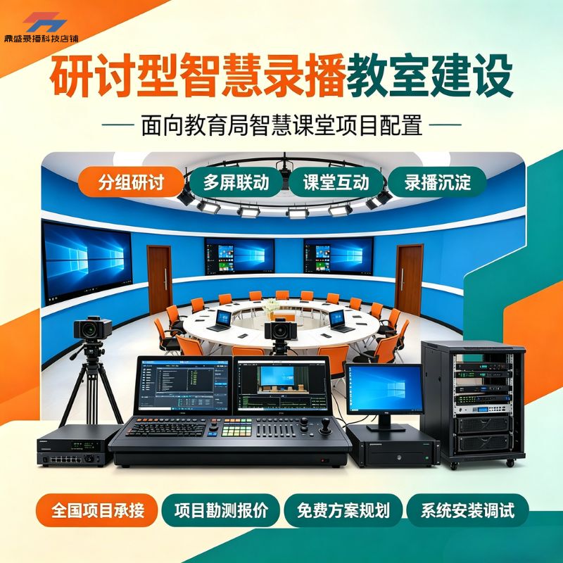 Workshop-Type Smart Recording and Broadcasting Classroom Equipment, High-Definition Teacher-Quality Course Production Equipment, Micro Classroom Construction