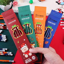 Christmas student gifts Christmas pattern 6 boxed HB pencil final prize birthday event gift sharing