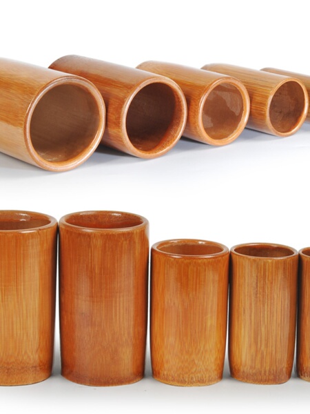 Bamboo Pot Single Carbonized Bamboo Bamboo Suction Tubes Bamboo Cupping Bamboo Pot Cupping Bamboo Cupping Bamboo Pipe Wood Cupping Jar