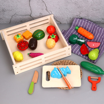 Childrens house toys kitchen cut vegetables pizza Chile fruit toy set Boys and Girls 3 cut Chile 5 years old