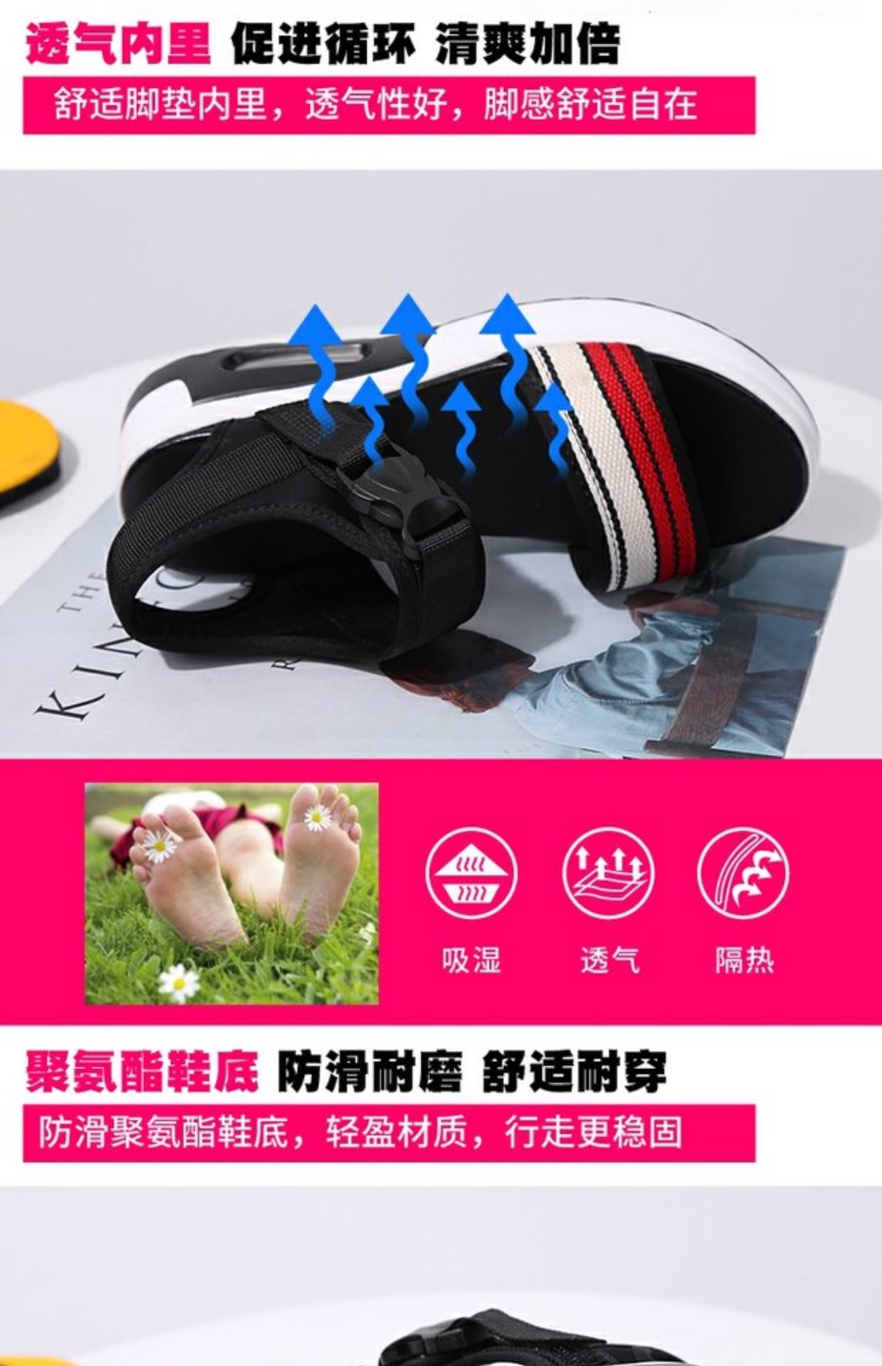 Mùa hè 2019 mới dép đế dày dày xốp nữ giày sandal nữ tốt