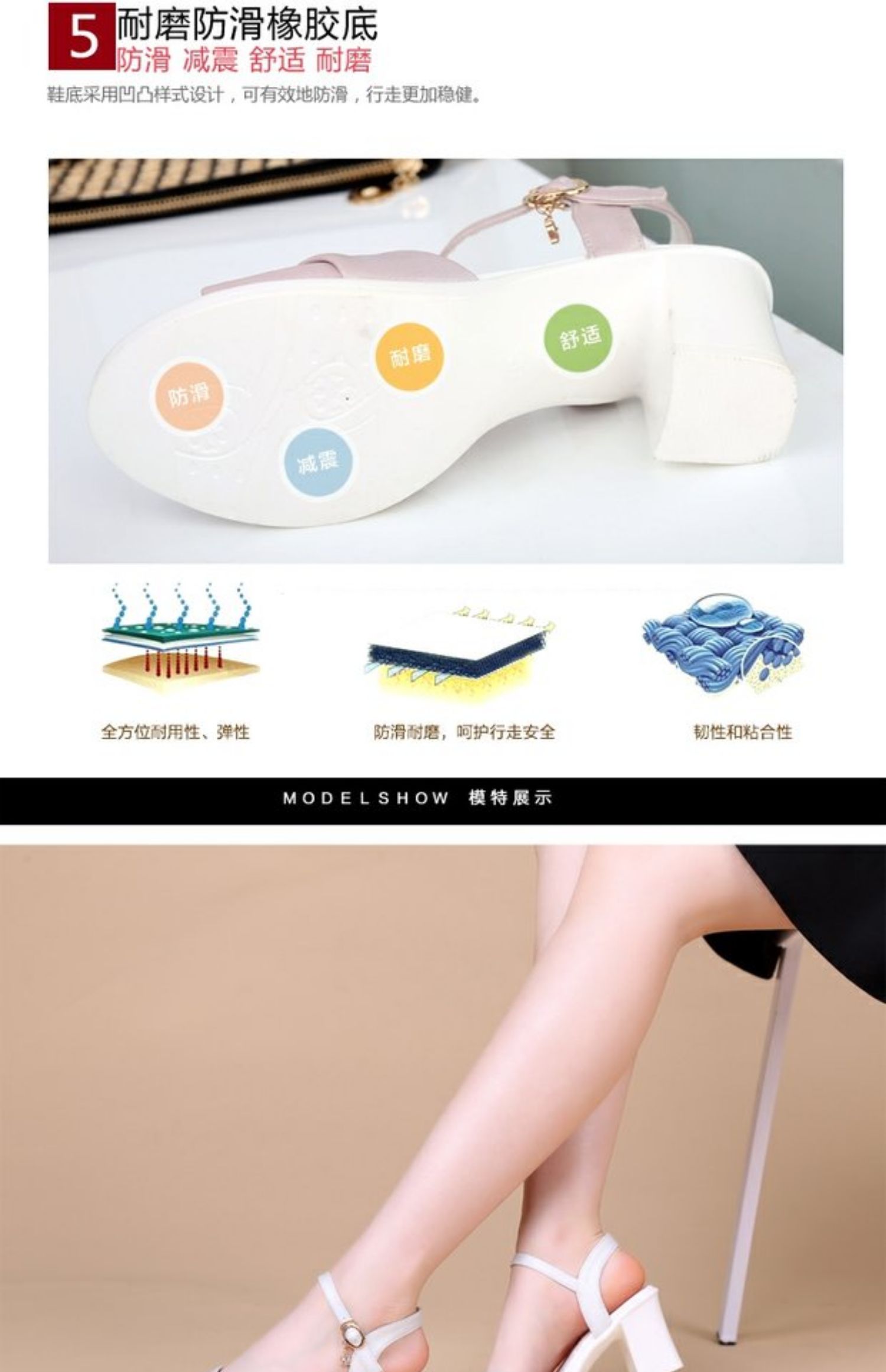 Mùa hè 2019 phiên bản mới của Hàn Quốc dày với đế cao gót với một đôi sandal hở mũi thời trang nữ sandal - Sandal cửa hàng giày dép gần đây
