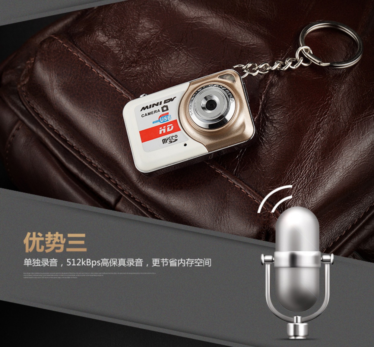 Máy ảnh mini 1080P Micro Camera HD Pocket kỹ thuật số Máy ảnh du lịch nhỏ gọn Máy ghi âm cầm tay - Máy ảnh kĩ thuật số máy ảnh phim