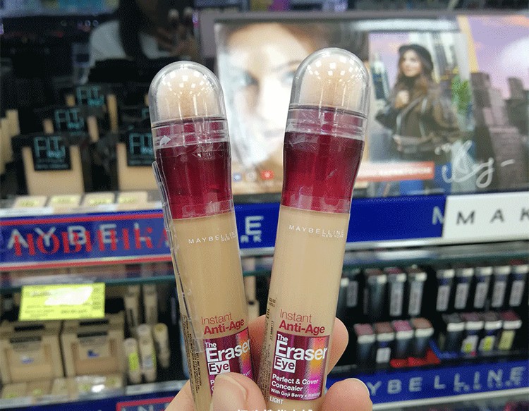 Nga Maybelline Eraser Kem che khuyết điểm Pen Eye Bag Black Eyes Face Concealer Foundation Liquid Thin kem che khuyết điểm maybelline fit me