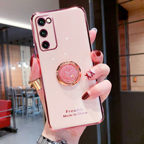 Huawei honor v30 mobile phone shell creative clock ring bracket glory v30pro full package lens protection plated anti-fall soft shell 5g tide card net red high gear womens cover brief por shell