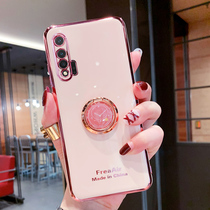 Huawei nova6 mobile phone shell creative clock ring bracket nova65g version full package camera protection plated anti-fall soft shell 4g tide card silicone net red personality high-end couple female housing cover