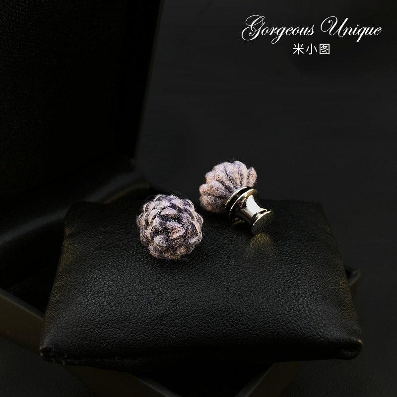 Velvet fabric flower buckle pin mini anti-light small brooch Women's corsage accessories clothes fixed pin 524