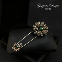 High-grade vintage shawl buckle coat big pin luxury brooch fixed clothes atmospheric coat accessories 577