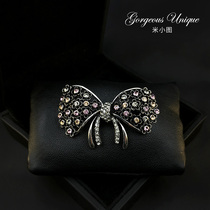 High - grade luxury trend butterfly - tide brat needle lady retro coat coat water diamond bra needle accessories 620