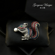 Retro Spirit Cute Squirrel Brock Needle Accessories 602